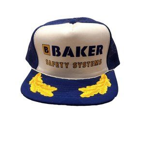 Vintage Baker Safety Systems Trucker Snapback Hat